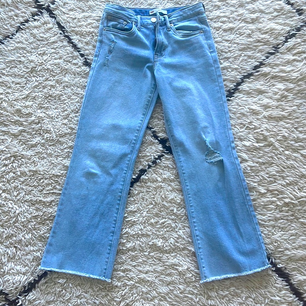 Light Blue Distressed Kids Denim Jeans